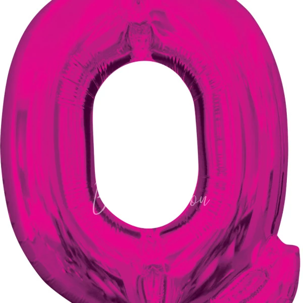 40" بالون هيليوم فويل حرف Q اللون فوشيا لامع