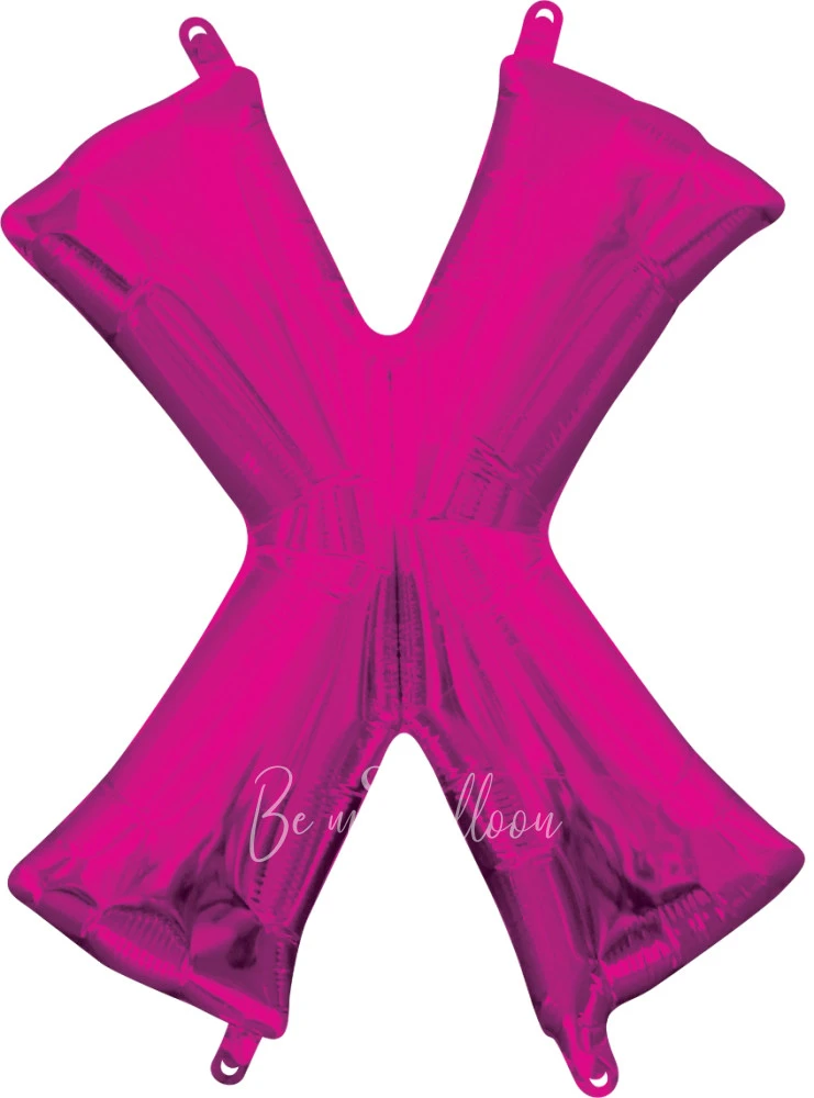 40" Helium foil gloss Fuchsia Letter X balloon