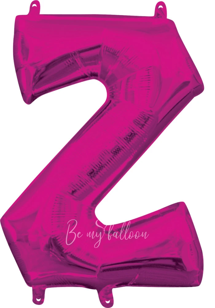 40" Helium foil gloss Fuchsia Letter Z balloon