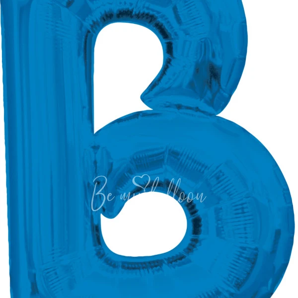 40" Helium foil gloss Blue Letter B balloon
