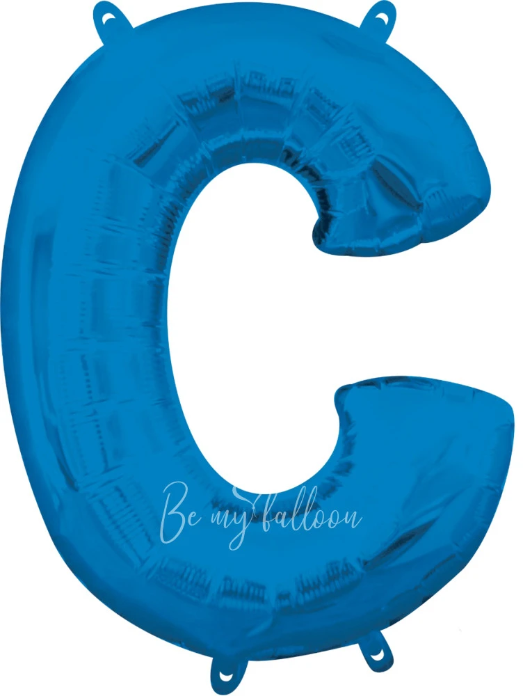 40" Helium foil gloss Blue Letter C balloon