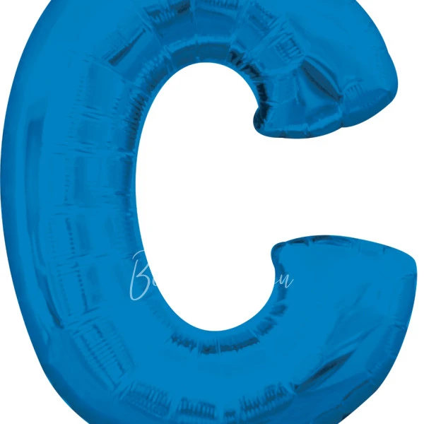40" Helium foil gloss Blue Letter C balloon