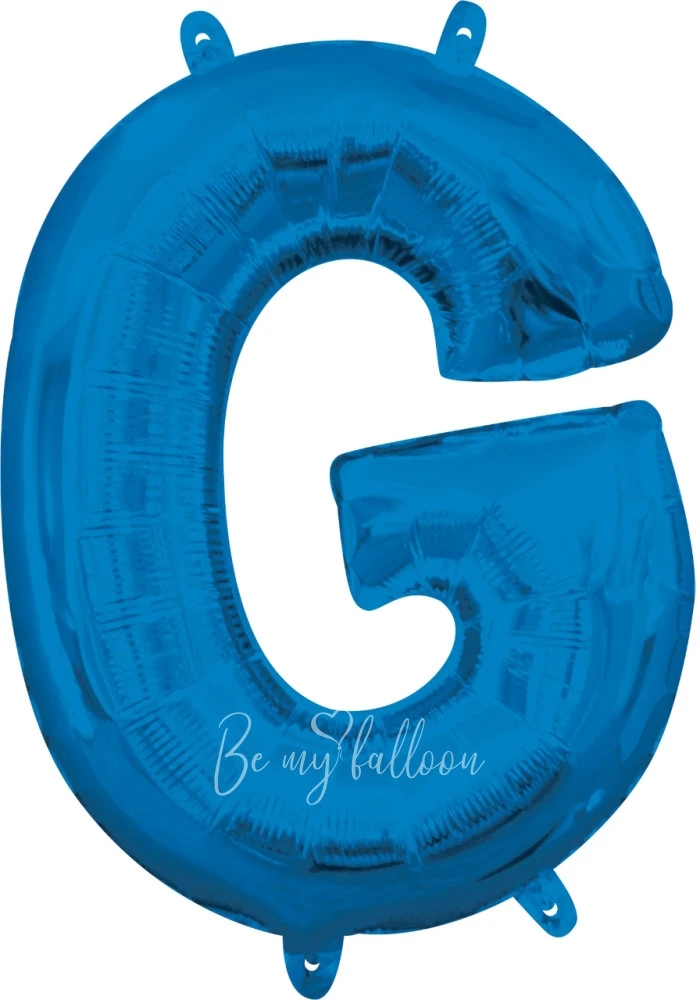 40" Helium foil gloss Blue Letter G balloon