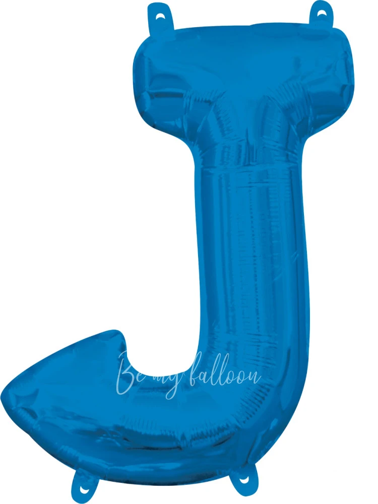 40" Helium foil gloss Blue Letter J balloon