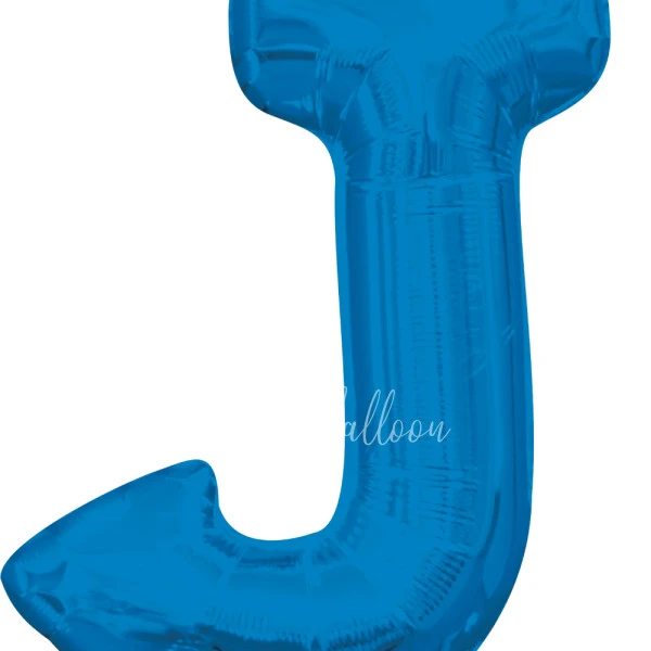 40" Helium foil gloss Blue Letter J balloon