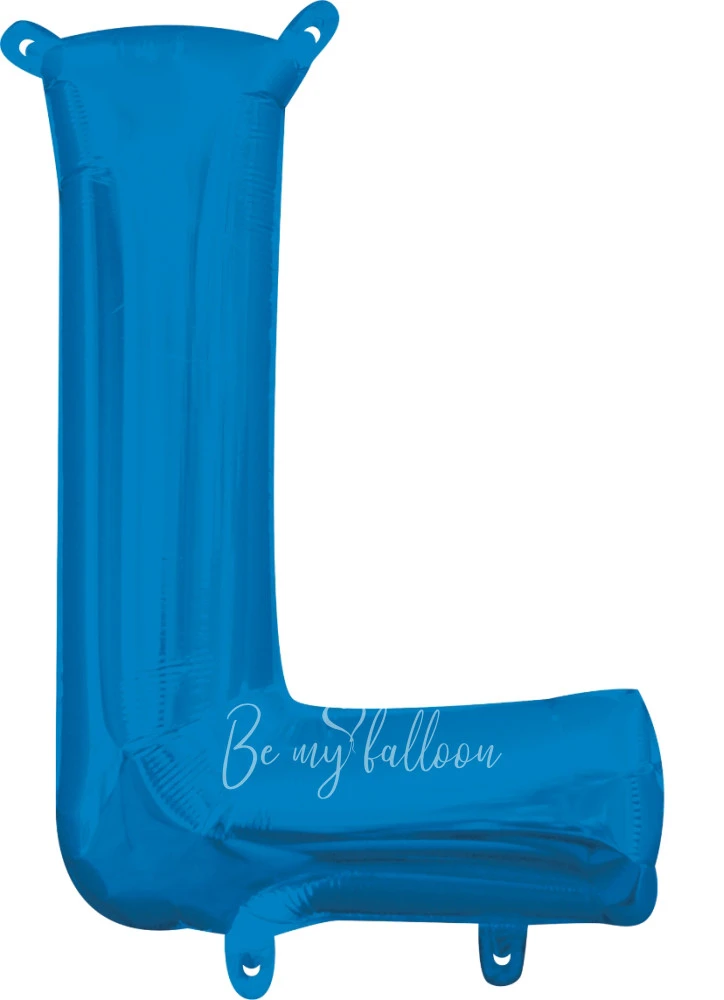 40" Helium foil gloss Blue Letter L balloon