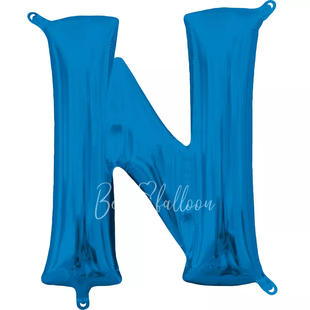 40" بالون هيليوم فويل حرف N اللون أزرق لامع