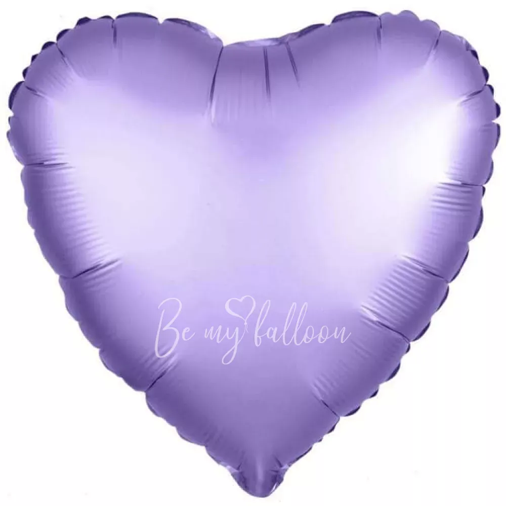 19" Helium foil satin Lilac Heart balloon