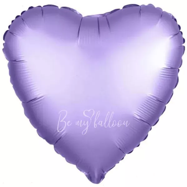 19" Helium foil satin Lilac Heart balloon