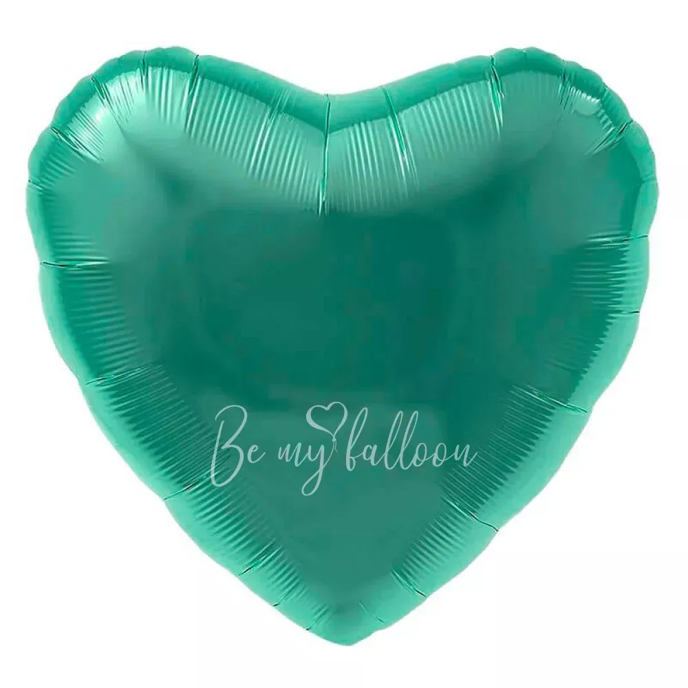 19" Helium foil gloss Turquoise Heart balloon 