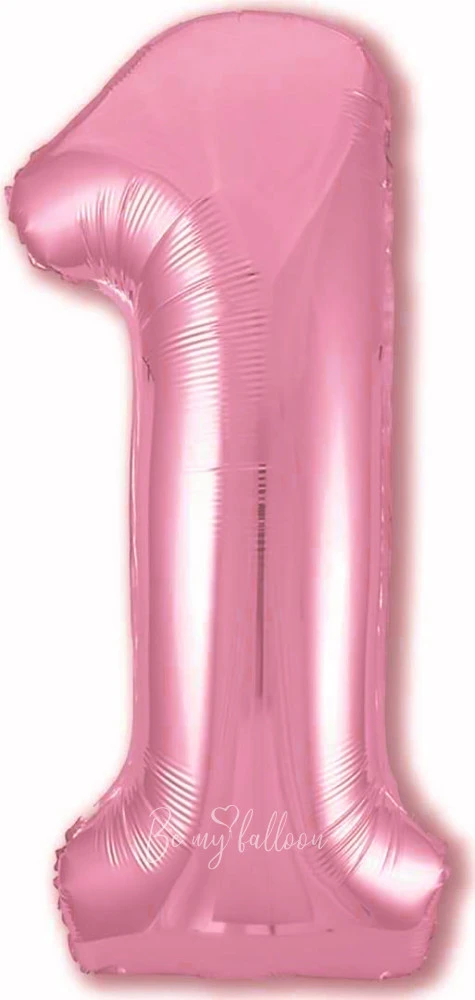 40" Helium foil gloss Pink Number 1 balloon