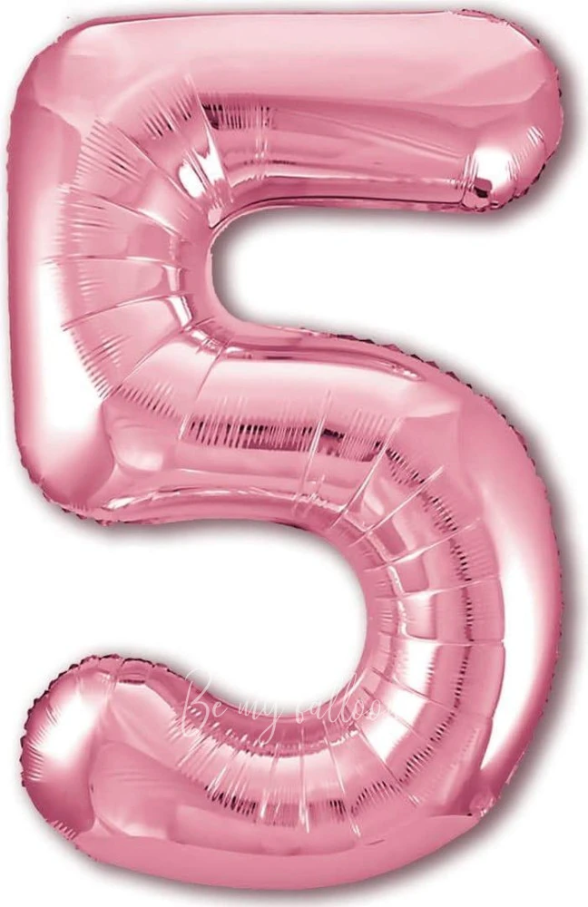 40" Helium foil gloss Pink Number 5 balloon