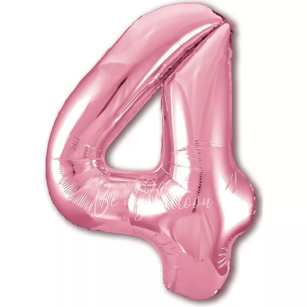 40" Helium foil gloss Pink Number 4 balloon
