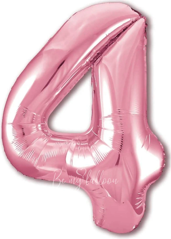40" Helium foil gloss Pink Number 4 balloon
