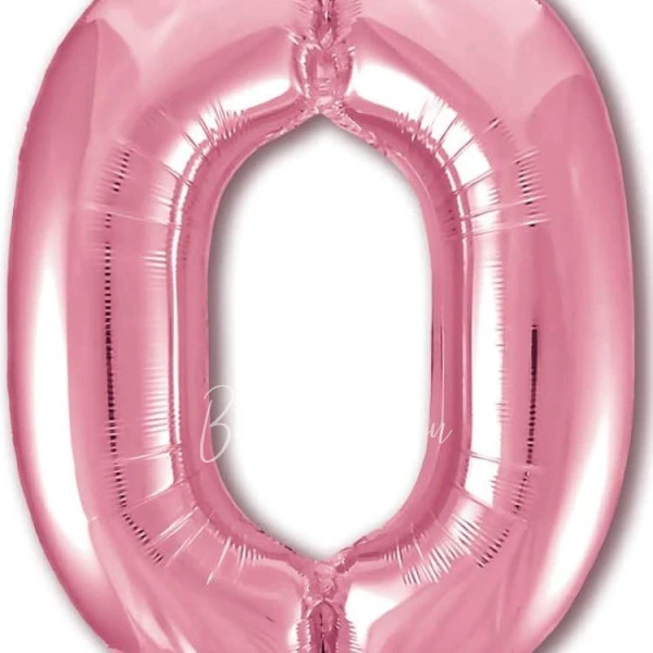 40" Helium foil gloss Pink Number 0 balloon