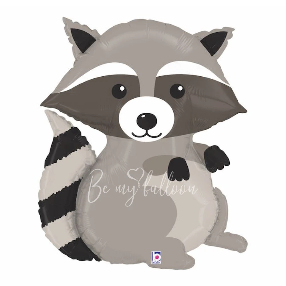 36" Helium foil Woodland Raccoon balloon