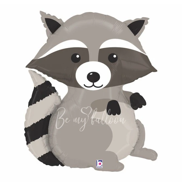 36" Helium foil Woodland Raccoon balloon