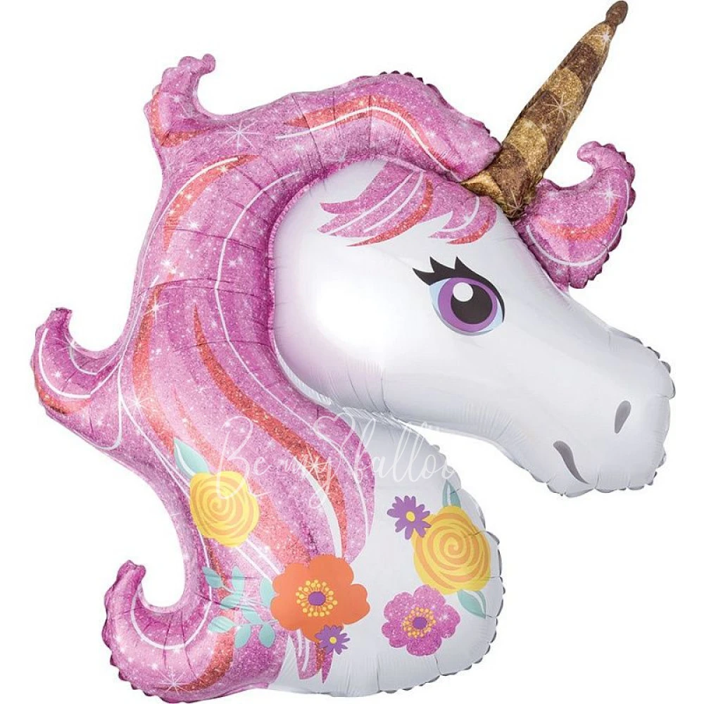 33" Helium foil Magical Unicorn Head balloon