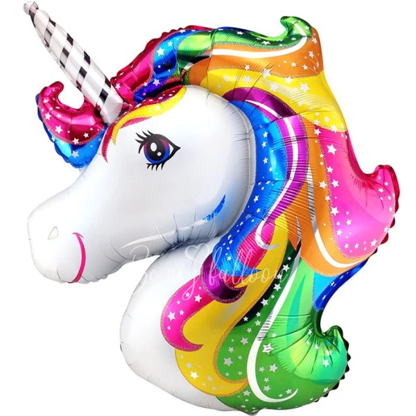 40" Шар из фольги Голова Единорога