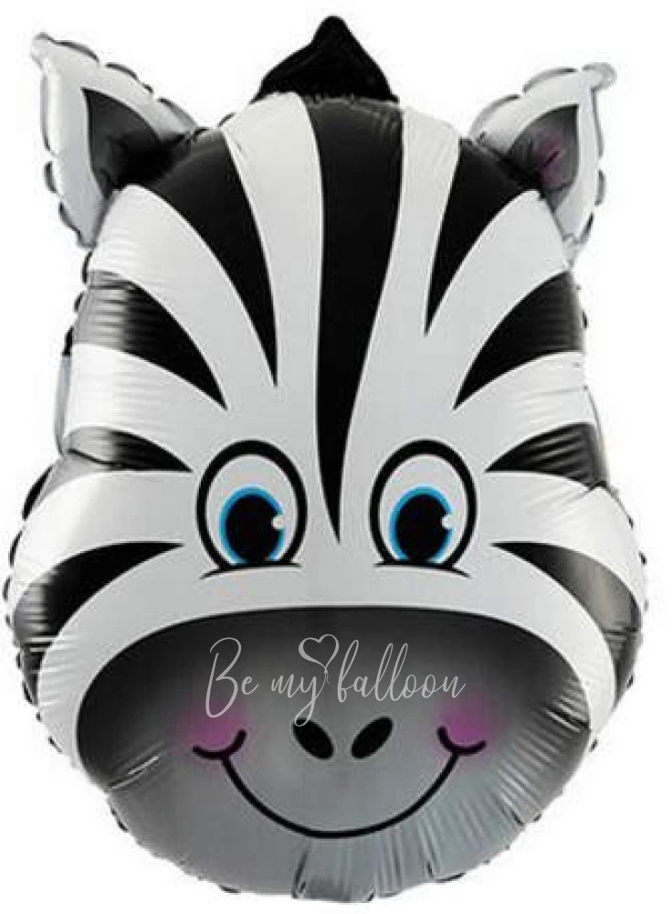 36" Helium foil Zebra head balloon