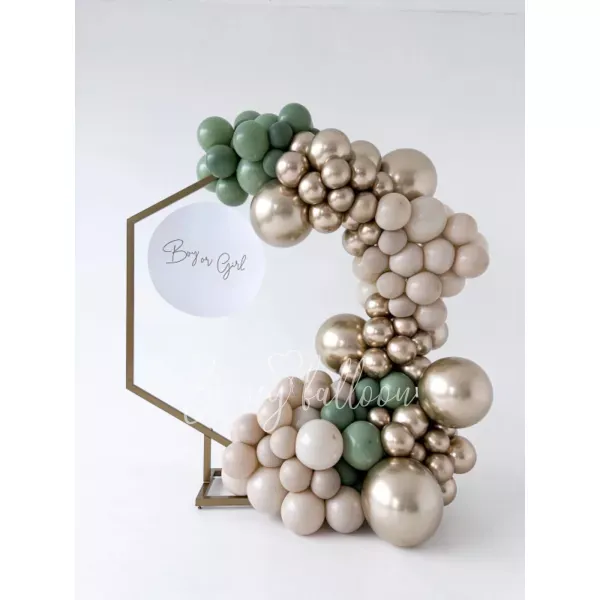 Оформление воздушными шарами на гендер-пати с аркой Мальчик или девочка?