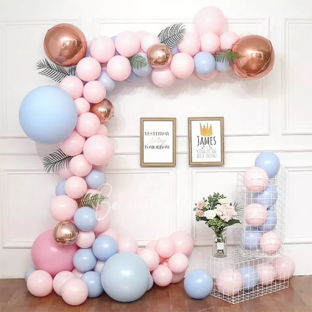 4 meter Gender Reveal Organic Balloon Garland