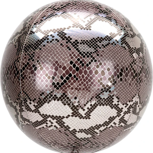 16" Helium foil gloss Snake print 3D Sphere balloon