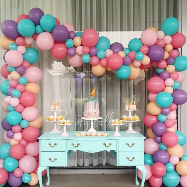 Гирлянда из шаров органик пастель 10м