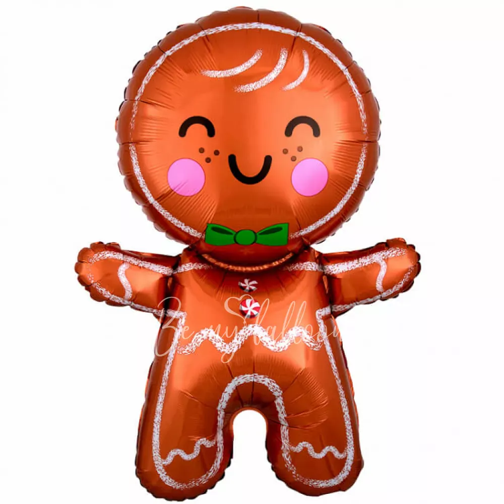 31" Helium foil Gingerbread Guy balloon