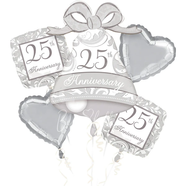 Silver bell 25th Anniversary! Balloon bouquet