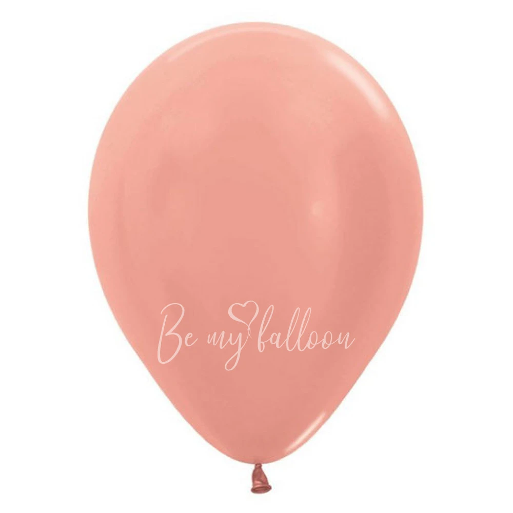 12" Helium metallic rose gold 568 plain balloon