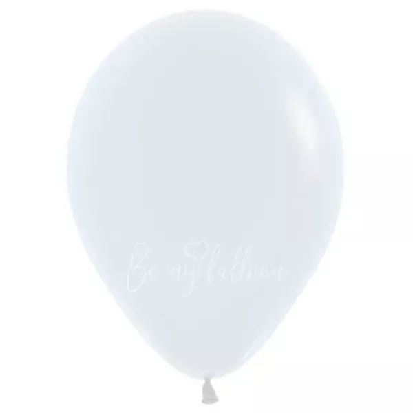 12" Helium fashion white 005 plain balloon