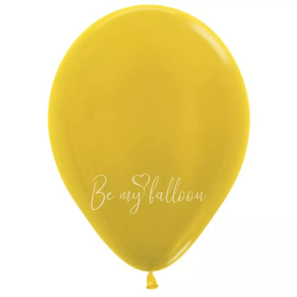 12" Helium metallic yellow 520 plain balloon